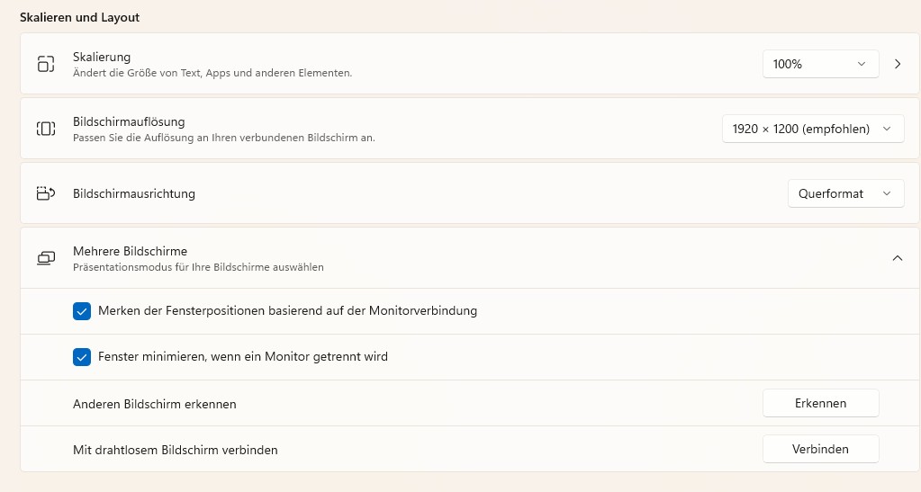 Mit drahtlosem Bildschirm verbinden